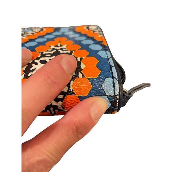 Vera Bradley Marrakesh‎ Beads Large Blue Orange Zip Card Travel Wallet/Wristlet - Picture 8 of 8